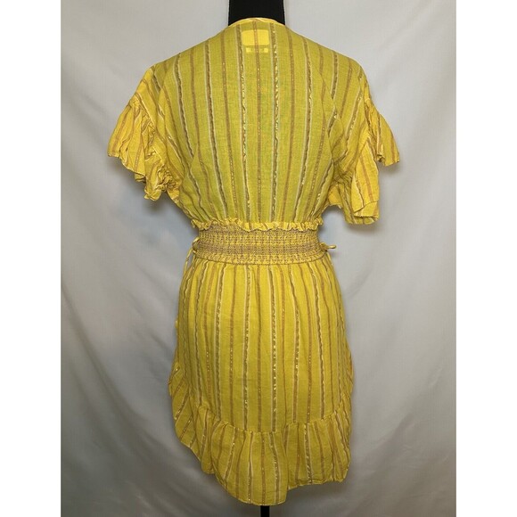 SAYLOR Adrianne Ruffle Sleeve Lightweight Yellow‎ Mini Dress SIZE SMALL - Picture 6 of 13